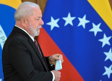 O presidente Lula aliou-se a José López Obrador e Gustavo Petro, seus pares do México e da Colômbia, para negociar o impasse eleitoral na Venezuela -  (crédito: Evaristo Sá/AFP - 29/5/23)