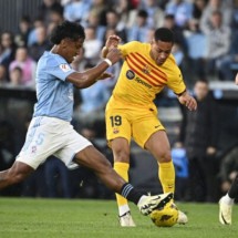 Vitor Roque em ação com a camisa do Barcelona, porém não teve tanto espaço para mostrar seu futebol  -  (crédito: - Foto: Miguel Riopa/AFP via Getty Images)