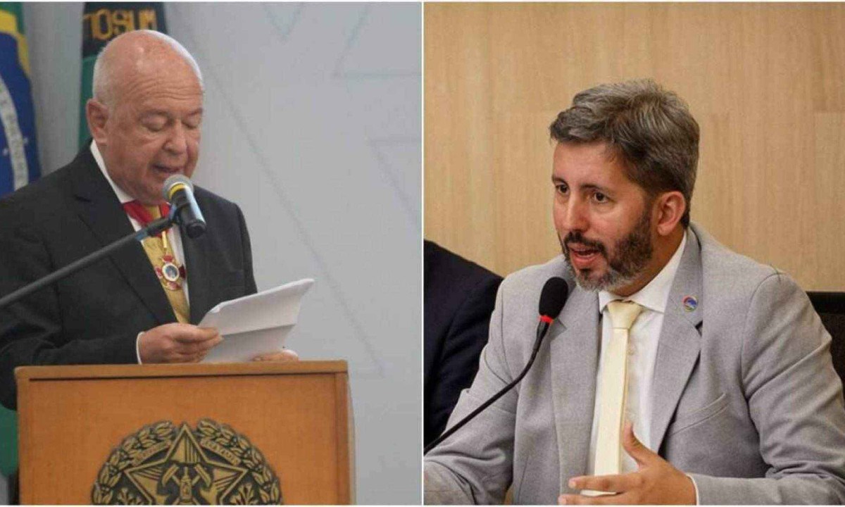 Ângelo Oswaldo (esq.) e Leandro Grass teriam demitido funcionária para liberar intervenções no patrimônio público de Ouro Preto -  (crédito: Redes sociais/Reprodução)