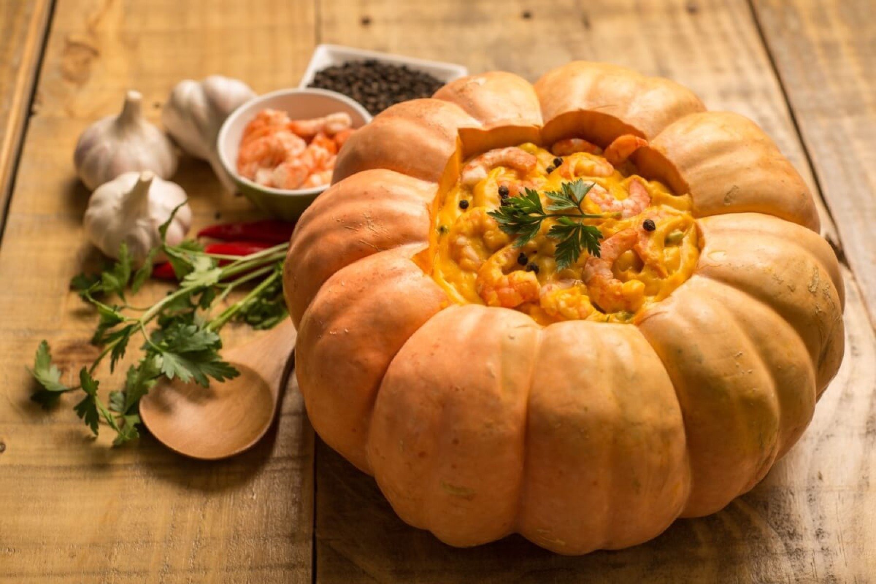 Moranga recheada com camarão (Imagem: dumpstock | Shutterstock)