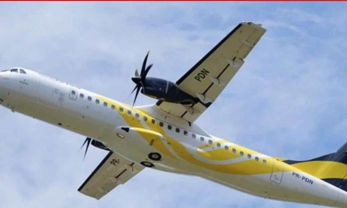 A aeronave é um ATR 72-600 -  (crédito: Voepass/Divulgação)