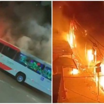 Grande BH: ônibus é destruído em incêndio, que pode ter sido criminoso - Redes sociais/Reprodução