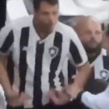 Torcedor faz gesto racista no Nilton Santos -  (crédito: Reprodução)