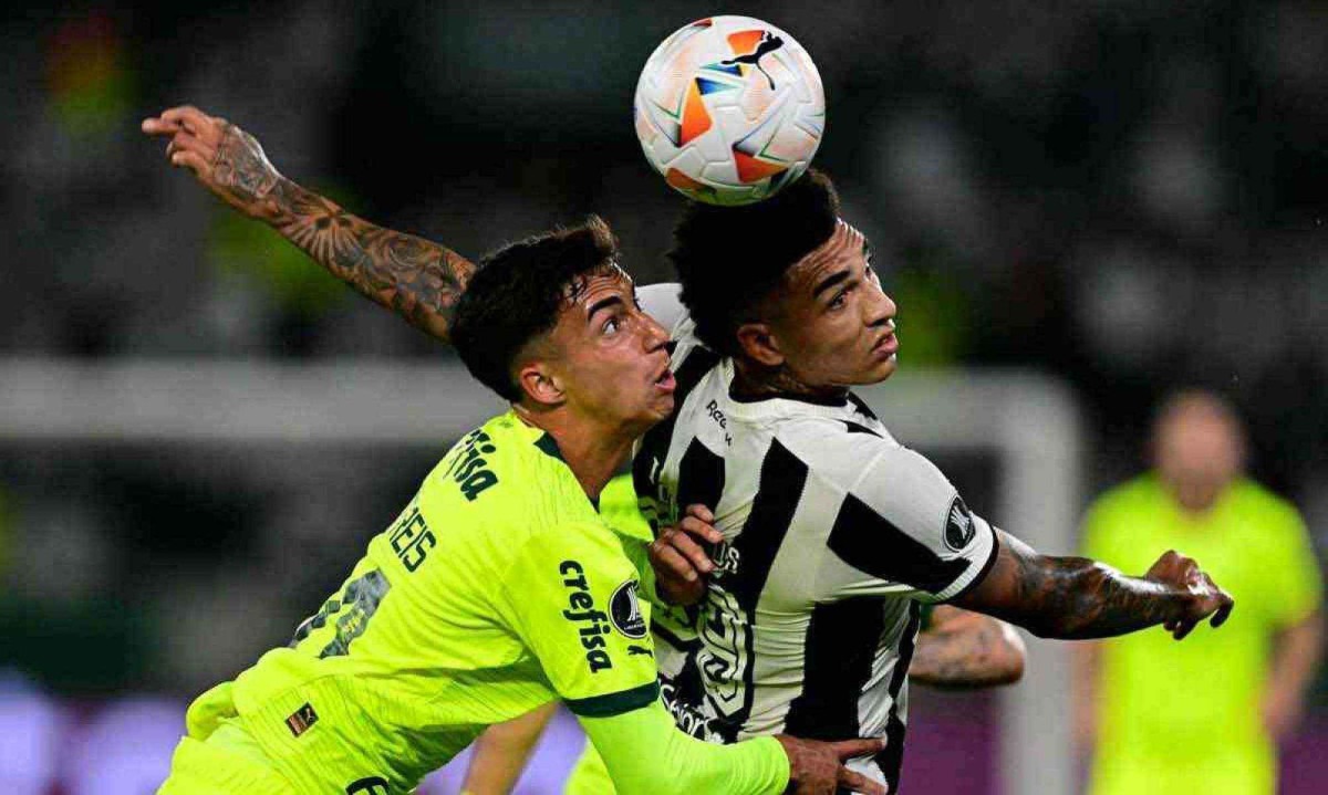 No jogo de ida das oitavas de final da Copa Libertadores, o Botafogo saiu na frente do Palmeiras, no Engenhão, ao vencer por 2 a 1 -  (crédito: Pablo PORCIUNCULA / AFP)