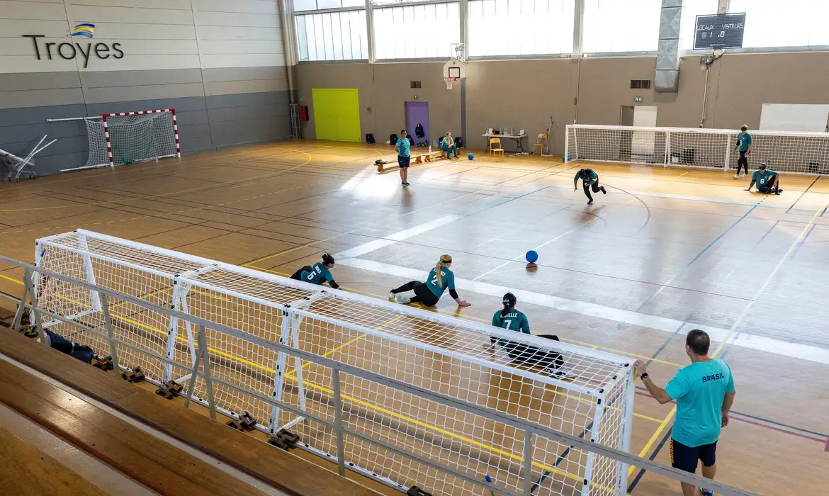 Seleções feminina e masculina de goalball fazem 1º  treino em Paris -  (crédito: EBC)