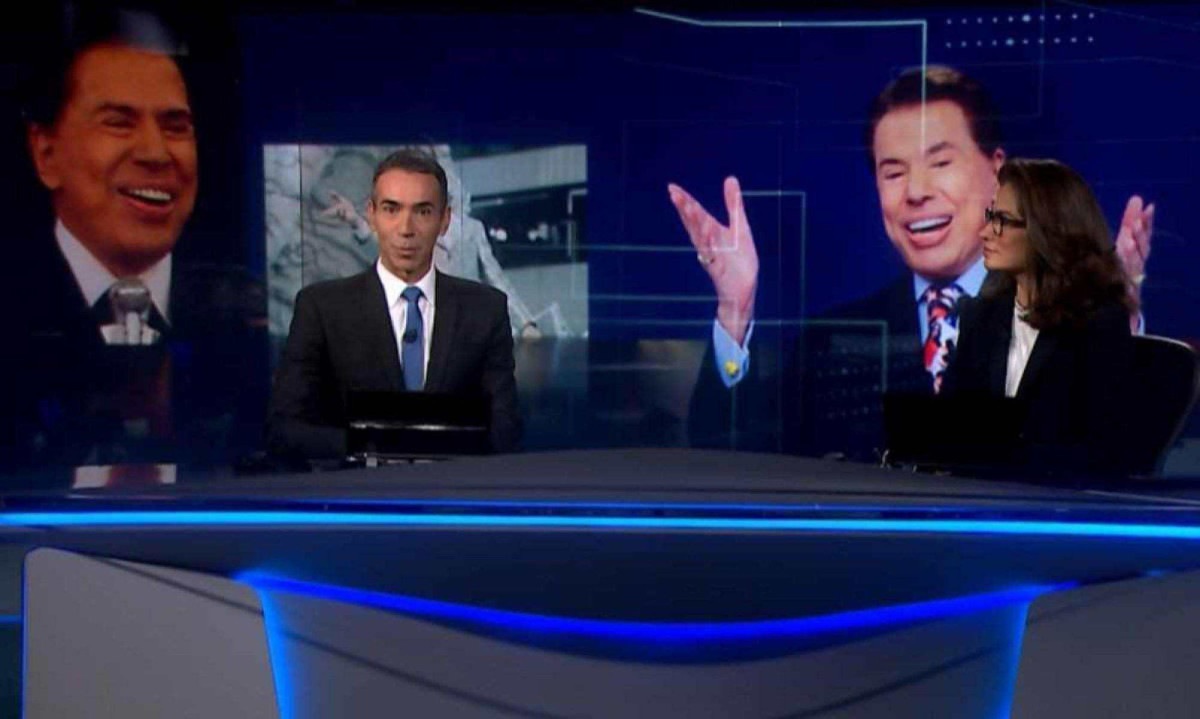 Edição do Jornal Nacional foi dedicada à morte de Silvio Santos -  (crédito: Reprodução/Rede Globo)