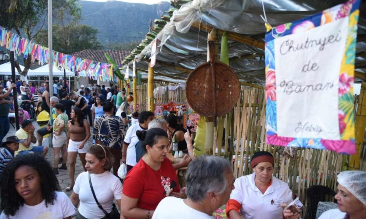 Quem foi ao festival pode experimentar a culinária típica da região -  (crédito: Gladyston Rodrigues/EM/D.A Press)