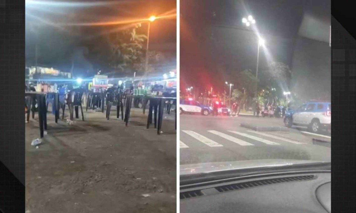 Atentado a tiros ocorreu em praça de Vila Isabel, na capital fluminense -  (crédito: Reprodução/Redes sociais)