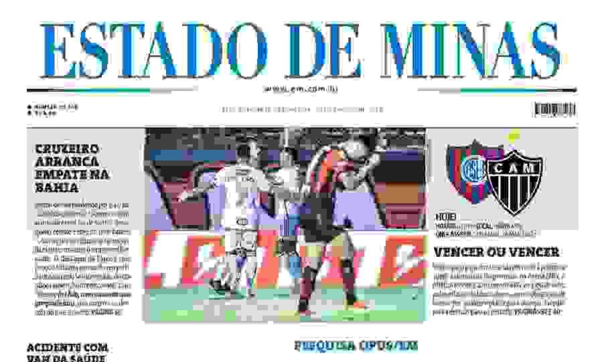 ESTADO DE MINAS -  (crédito: CAPA DO ESTADO DE MINAS)