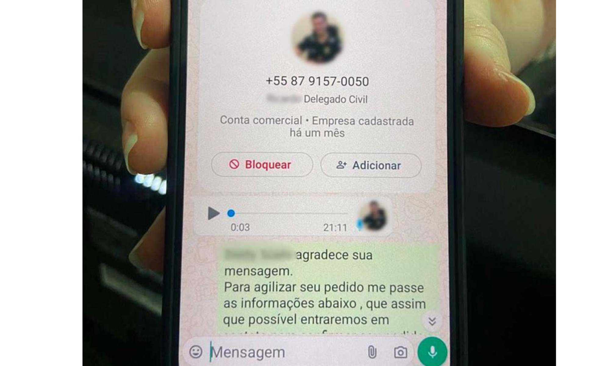 Golpistas criam perfis falsos no WhatsApp com fotos de policiais