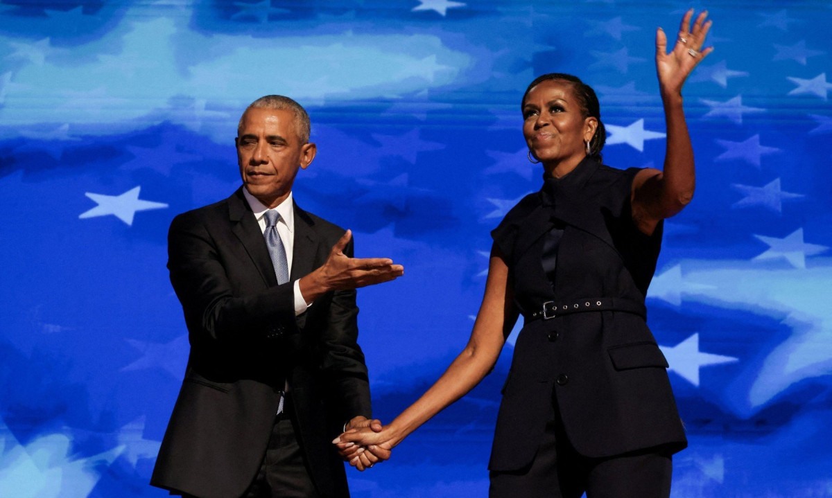 Os alertas em discurso de Michelle e Barack Obama durante Convenção Democrata -  (crédito: Reuters)