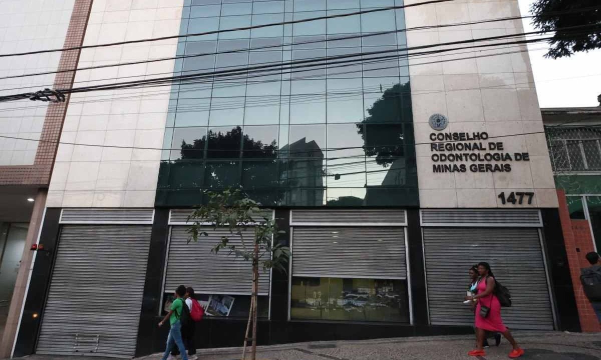 Fachada do Conselho Regional de Odontologia de Minas Gerais (CRO-MG), localizada no Bairro de Lourdes  -  (crédito: Marcos Vieira / EM / D.A Press)