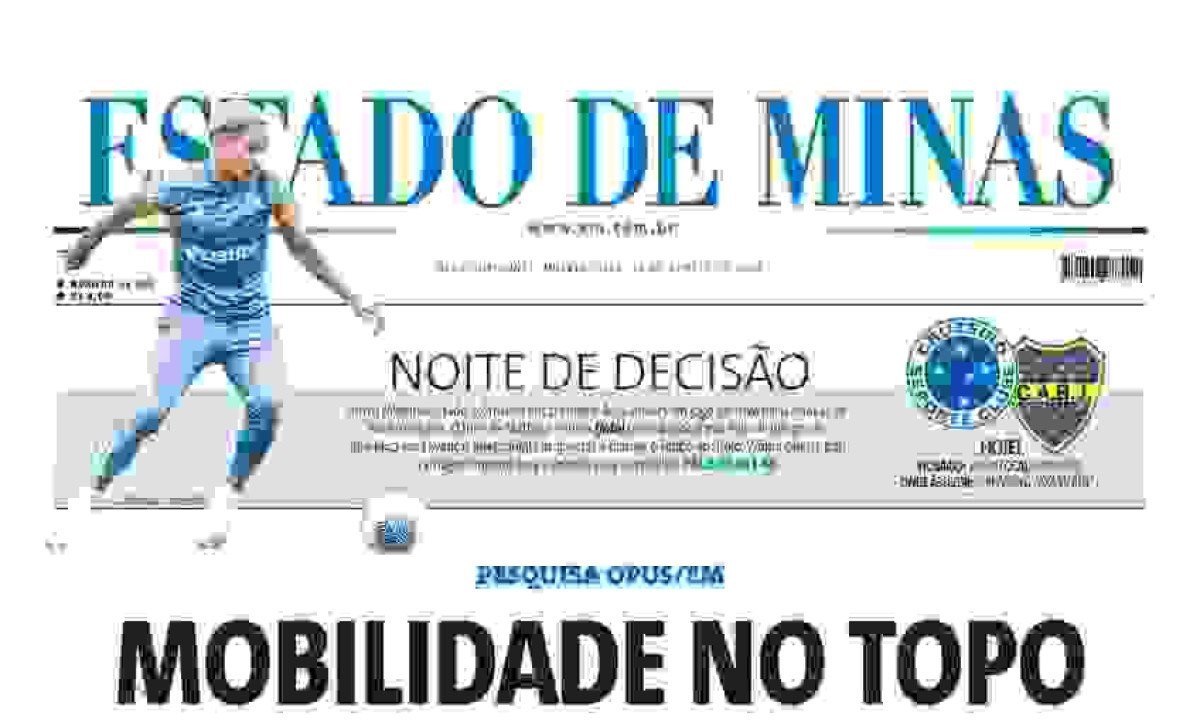 Confira a capa do Estado de Minas do dia 22/8/2024 -  (crédito: Estado de Minas)