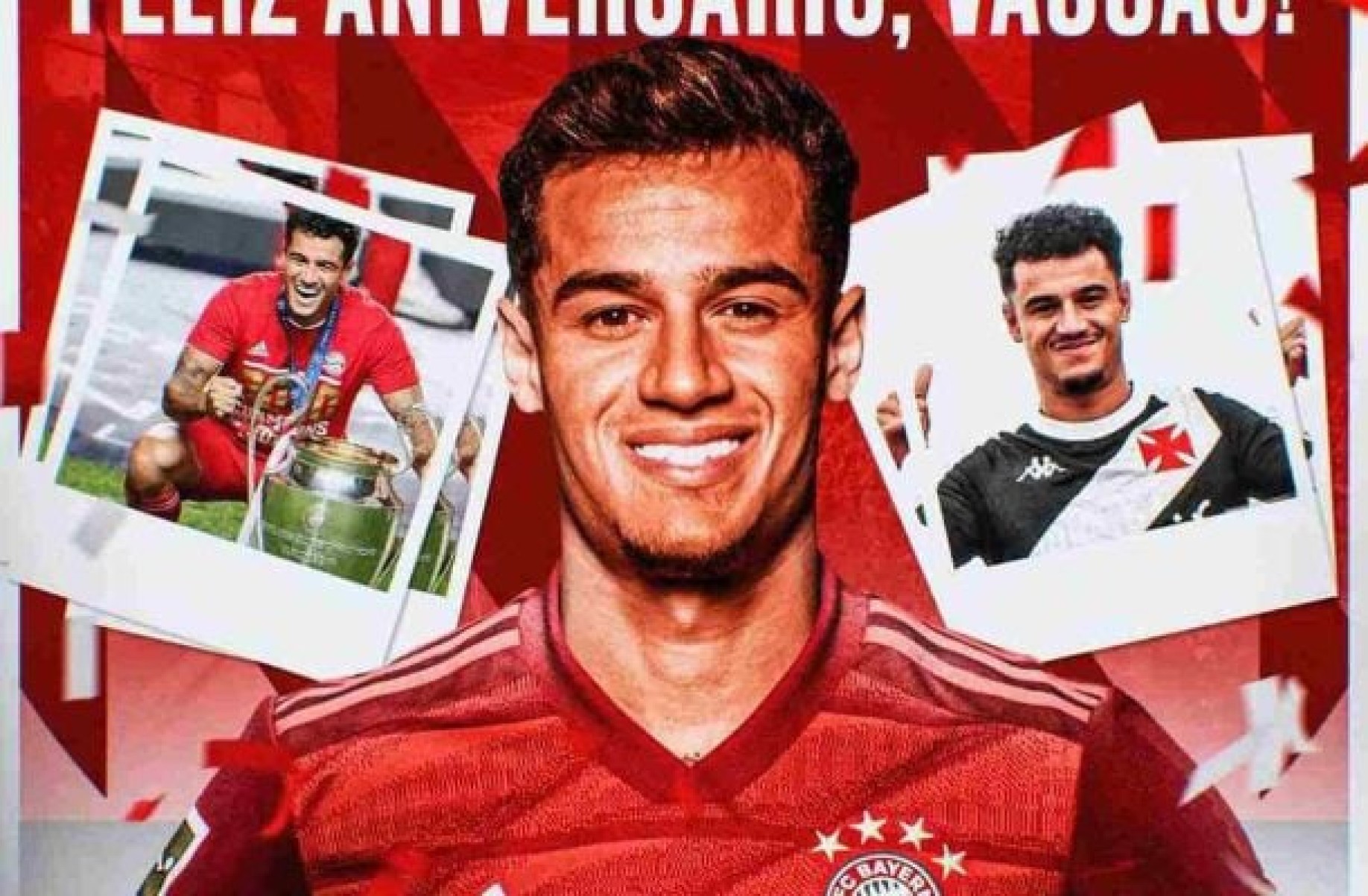 Bayern parabeniza Vasco pelo aniversário de 126 anos