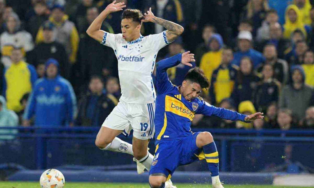 No jogo de ida das oitavas de final da Copa Libertadores, em Buenos Aires, Boca Juniors venceu o Cruzeiro por 1 a 0 -  (crédito: JUAN MABROMATA / AFP)