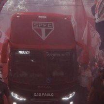 Chegada do São Paulo ao estádio  -  (crédito: Foto: Divulgação/São Paulo)