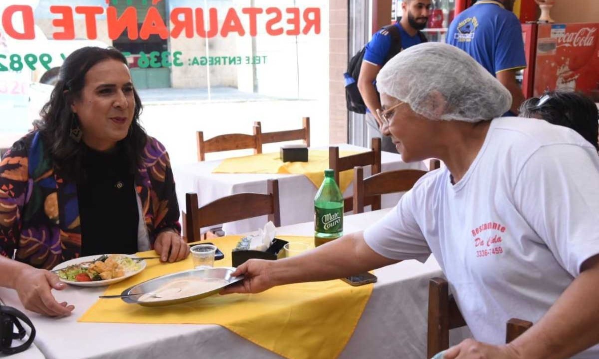 A candidata à prefeitura Duda Salabert (PDT) prometeu fomentar economia, cultura urbana e diversidade caso seja eleita -  (crédito: Gladyston Rodrigues/EM/D.A. Press)