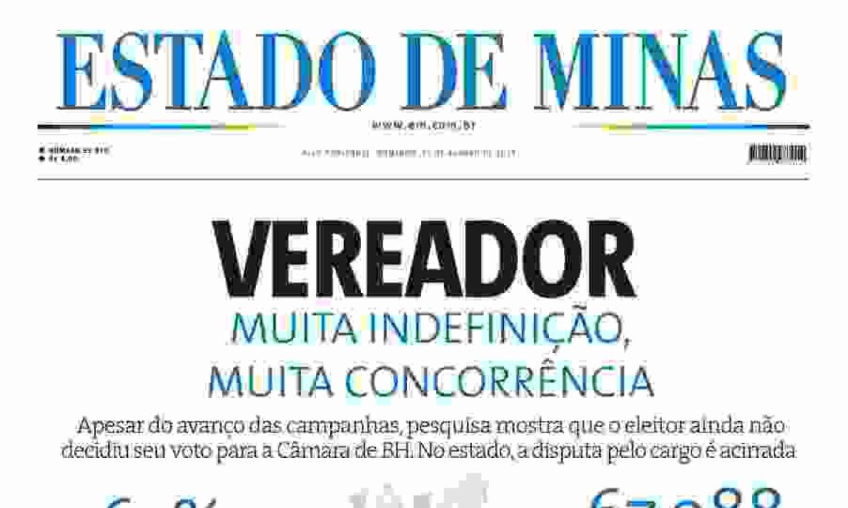 ESTADO DE MINAS -  (crédito: CAPA DO ESTADO DE MINAS)