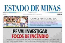 Confira a capa do Estado de Minas do dia 26/08/2024