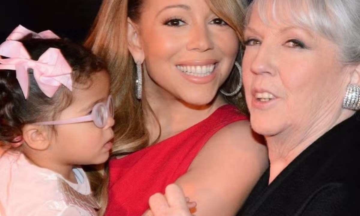 Mariah Carey com a mãe, Patricia Carey, e a filha Monroe Cannon -  (crédito: Reprodução/Instagram)