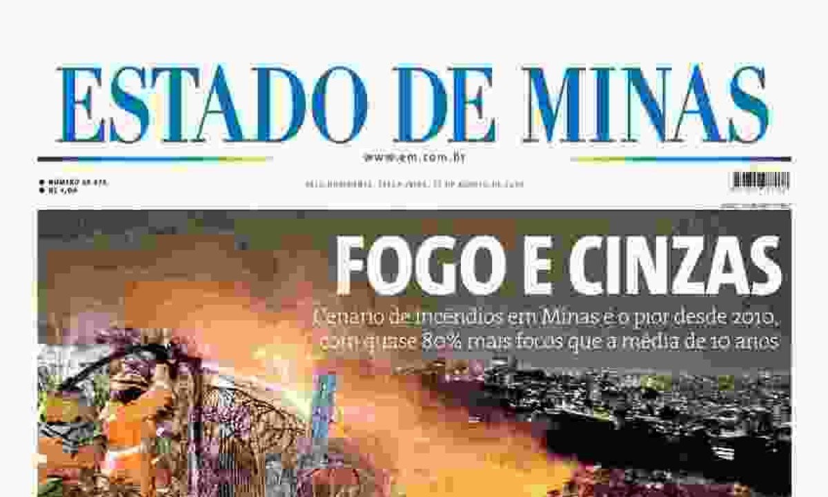 Confira a capa do Estado de Minas do dia 27/08/2024 -  (crédito: Estado de Minas)