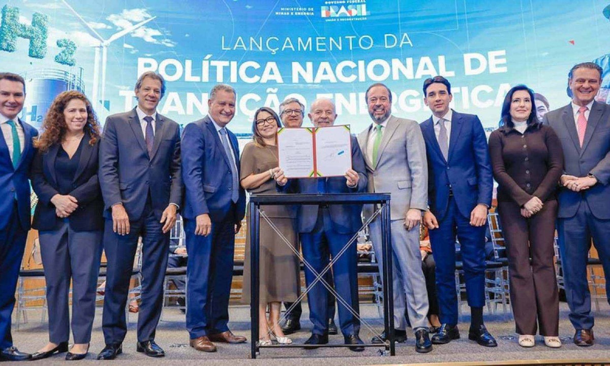 Lula também participou do lançamento da Política Nacional de Transição Energética -  (crédito: Ricardo Stuckert / PR)