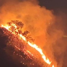 Vídeo: incêndio atinge vegetação na Raja Gabaglia e há risco para casas - Marcos Vieira/EM/DA. Press