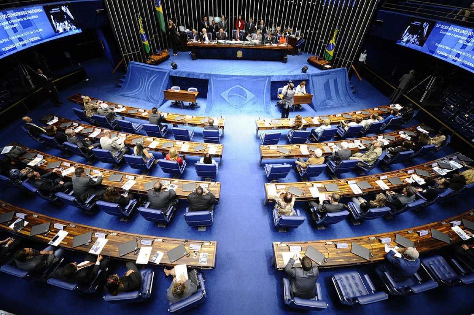 Plenário do Congresso Nacional, visto do alto -  (crédito: Edilson Rodrigues/Agência Senado)