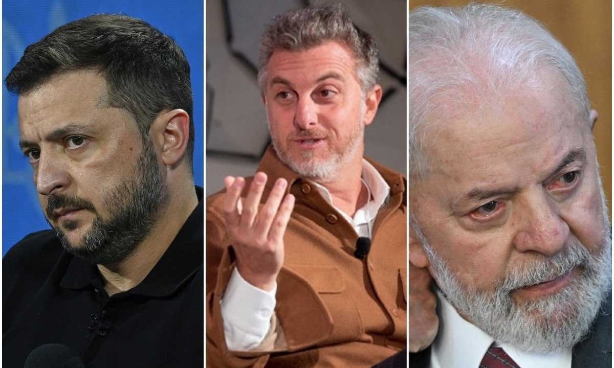 Zelensky, Luciano Huck, Lula -  (crédito: SERGEI CHUZAVKOV / AFP, Reprodução/Globo, Evaristo Sa/AFP)