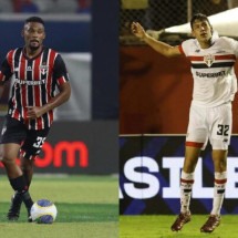 Sabino e Ferraresi disputam a posição na zaga do São Paulo  -  (crédito: Fotos: Rubens Chiri / saopaulofc.net)