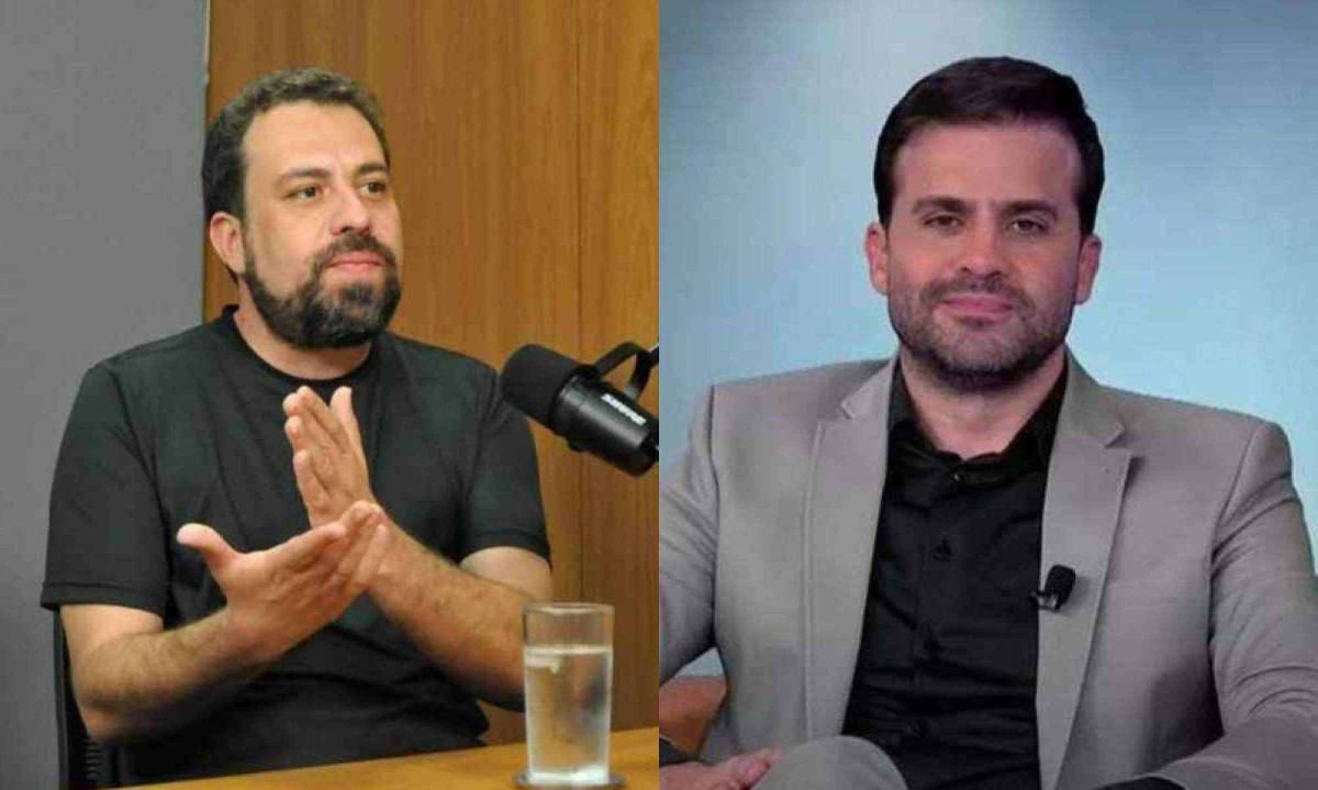 Guilherme Boulos (Psol) foi relacionado ao uso de ilícitos por Pablo Marçal (PRTB) -  (crédito: Gladyston Rodrigues/EM/D.A Press - Reprodução/Redes Sociais)