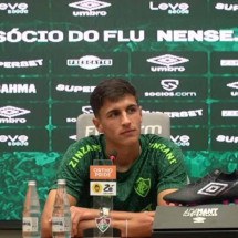 Bernal em apresentação no Fluminense -  (crédito: Foto: Reprodução / Flu TV)