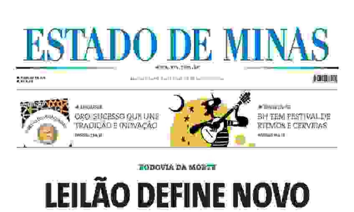 Confira a capa do Estado de Minas do dia 30/08/2024 -  (crédito: Estado de Minas)