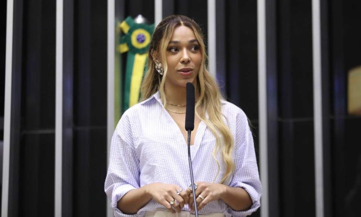 Erika Hilton defendeu que redução da escala de trabalho é benéfica para a produtividade do trabalhador e para a economia brasileira -  (crédito: Zeca Ribeiro / Câmara dos Deputados)