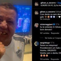 Pai de Hulk mostrou comemoração sem o dente -  (crédito: Foto: Reprodução / Atletico)