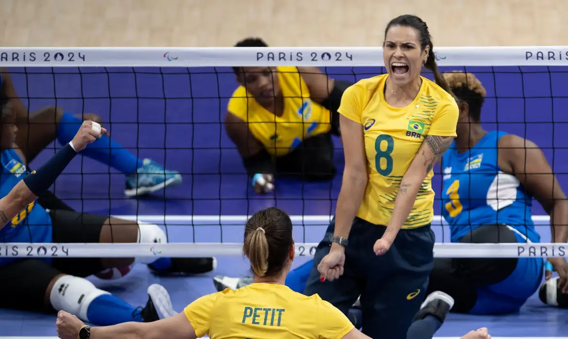 Brasil vence Ruanda na estreia do vôlei sentado feminino em Paris 2024 -  (crédito: EBC)