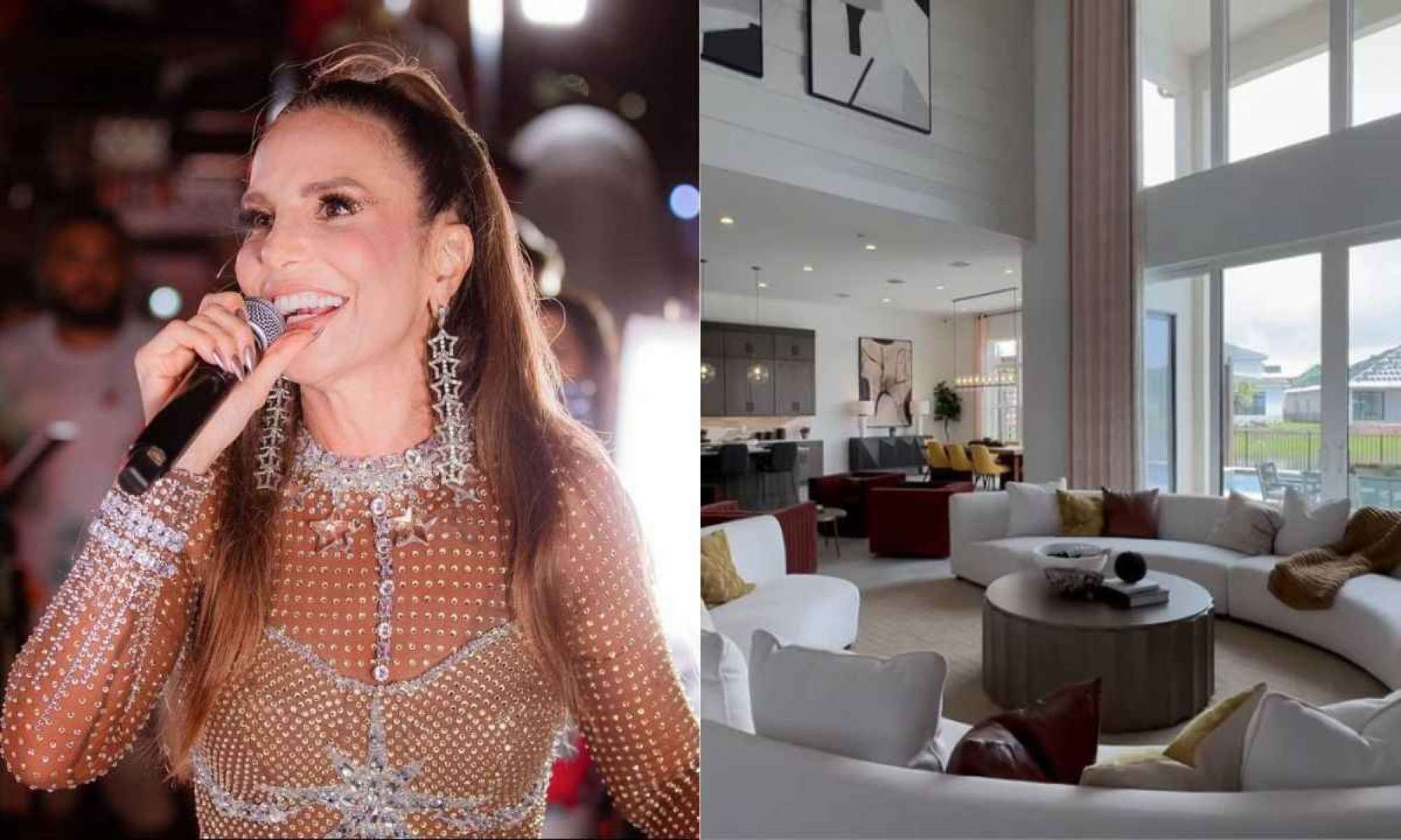 A nova residência de Ivete impressiona por suas amplas dimensões e acabamento de alto padrão
 -  (crédito: Reprodução/ Youtube)