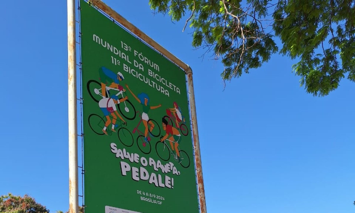 Evento faz bicicletas dominarem a paisagem em Brasília -  (crédito: DINO)