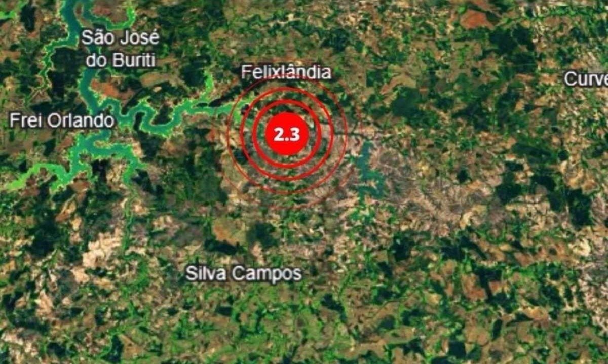 Felixlândia, em Minas Gerais, registra tremor de terra -  (crédito: Reprodução/RSBR)