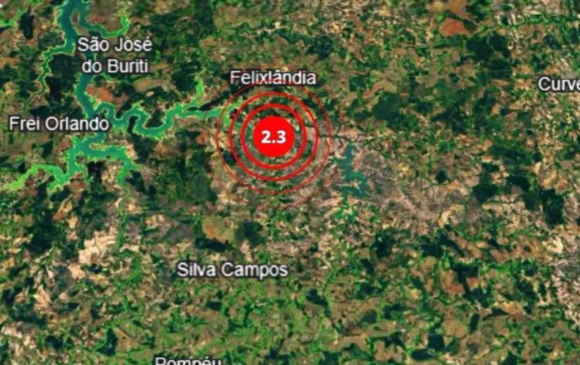 Felixlândia, em Minas Gerais, registra tremor de terra -  (crédito: Reprodução/RSBR)