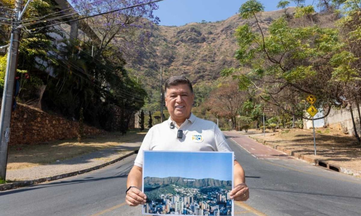 Viana quer letreiro na Serra do Curral -  (crédito: CAMPANHA/DIVULGAÇÃO)