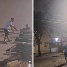 Vídeo: com medo de levar uma surra, ladrão pede ajuda da polícia no Rio - Reprodução/Redes sociais