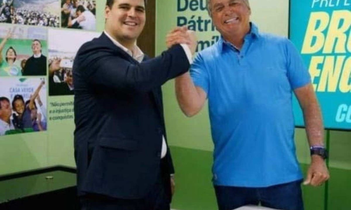 Engler e Bolsonaro: ex-presidente fez parte do primeiro programa da campanha do deputado estadual -  (crédito: Reprodução/Campanha)