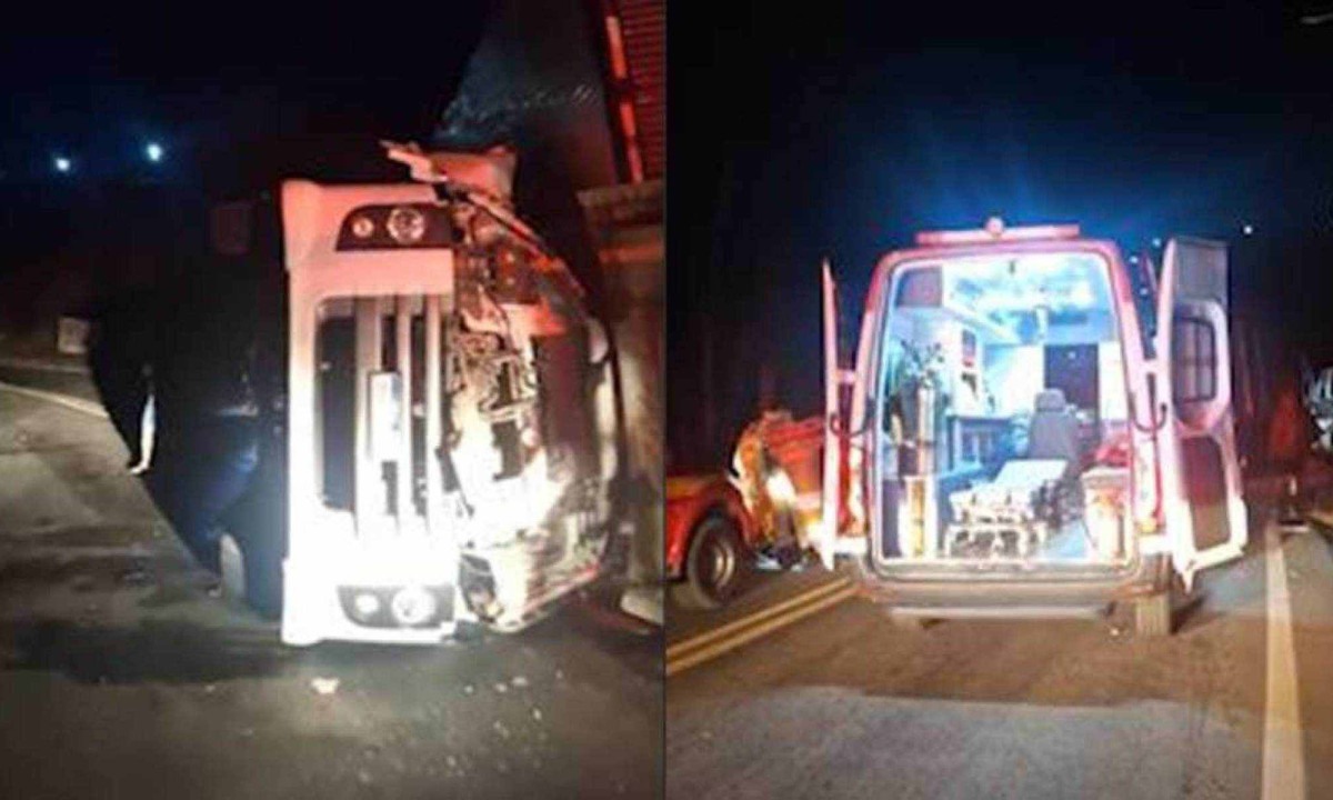 Os dois motoristas morreram no local -  (crédito: Reprodução)