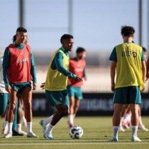 Jogadores de Portugal durante treinamento da seleção -  (crédito: Foto: Divulgação / FPF)