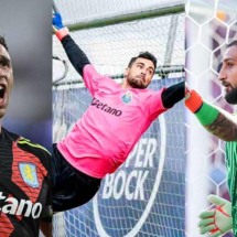 Emiliano Martínez, Diogo Costa e Gianluigi Donnaruma são os favoritos para o prêmio -  (crédito: JUSTIN TALLIS/AFP via Getty Images, Divulgação / Porto e RONNY HARTMANN/AFP via Getty Images)