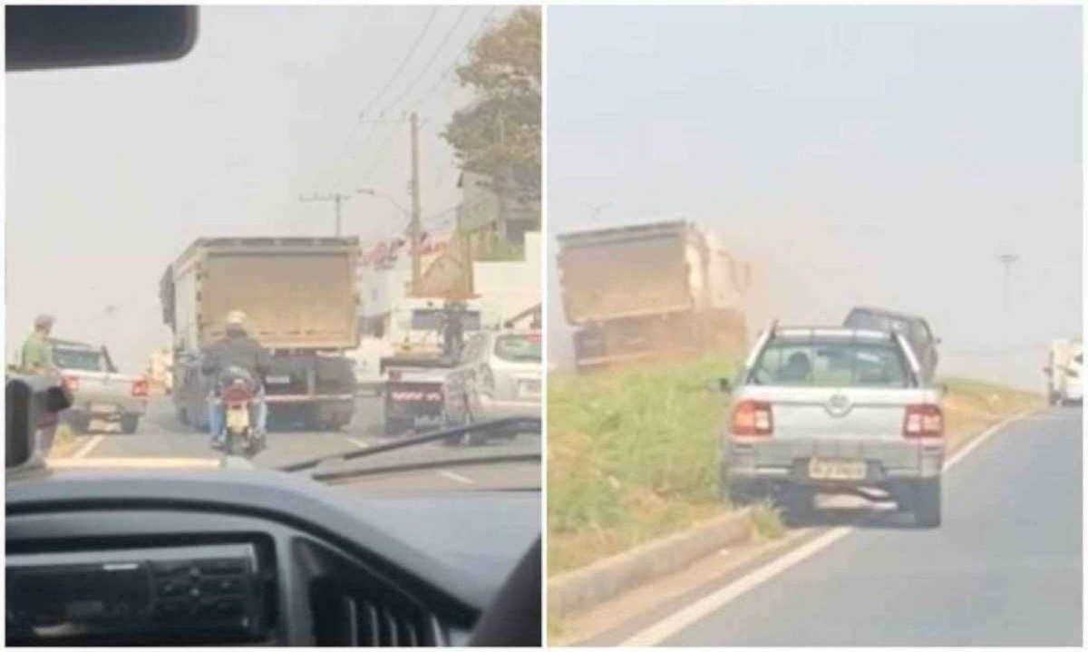 Perseguição começou em Divinópolis e durou cerca de 100 quilômetros -  (crédito: Imagem cedida ao Estado de Minas por @jadslma)