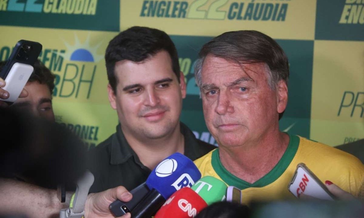 Bolsonaro esteve em BH em evento com Bruno Engler -  (crédito: MARCOS VIEIRA/EM/DAPRESS)