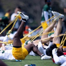 Registro da última atividade de preparação dos Packers no CT do Corinthians -  (crédito: Foto: Rodrigo Coca / Ag. Corinthians)