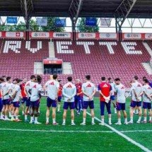 Seleção espanhola treina em busca da primeira vitória na Liga das Nações -  (crédito: Foto: Divulgação / @SEFutbol)